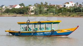 Tourist boat in Hoi An, cantral Vietnam