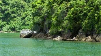 Fishing boat in the Ha Long Bay, Vietnam