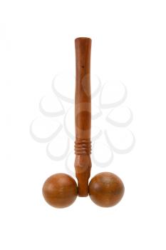 Wood massager device, isolated on a white background