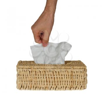 Tissue box isolated on a white background