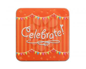 Small gift: Celebration box isolated over white background