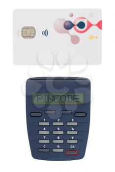 Banking at home, card reader for reading a bank card - Pincode