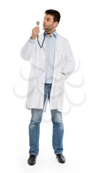 Male doctor, concept of healthcare and medicine - Isolated on white