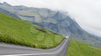 Roads in iceland - Road through the vast Icelandic landscape