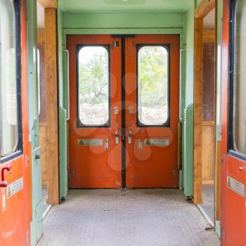 Old empty train carriage, not in use anymore