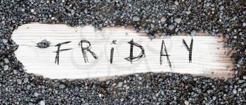 Sand on planked wood, black Icelandic sand - Friday