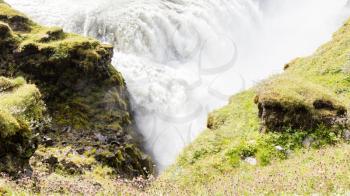Gullfoss waterfall in the southwest of Iceland - Detail