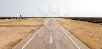 Empty airstrip in the north of Botswana