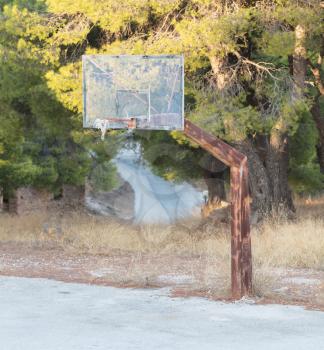 Abandoned basketball court Greece - Not in use anymore