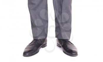 Businessman with black shoes, isolated on white