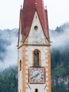 The old church of Nauders, a village in Tirol, Austria