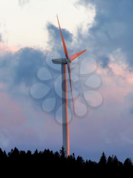 Modern Wind Turbine in the summer - Germany