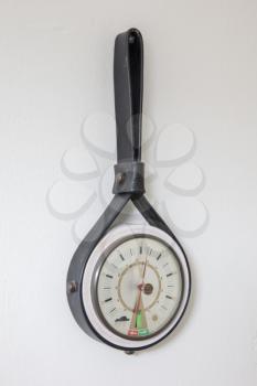 Vintage barometer on a wall - Selective focus