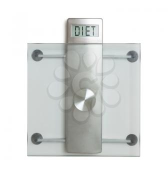 Weight scale isolated on a white background - Diet