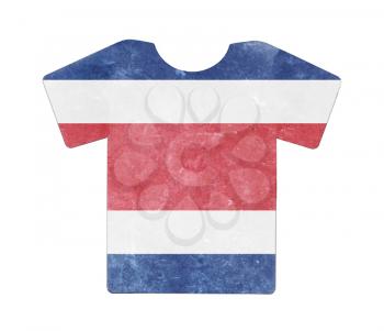 Simple t-shirt, flithy and vintage look, isolated on white - Costa Rica