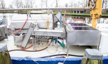 Machine for processing fish on a boat, the Netherlands