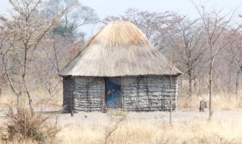 Typical african house in a Namibian village (north part)
