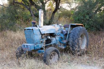 Ancient Icelandic tractor, retro agriculture machinery, Botswana
