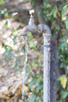 Watertap on a campsite in Namibia, Africa