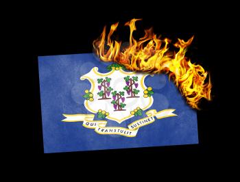 Flag burning - concept of war or crisis - Connecticut