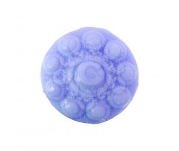 Small soap isolated on a white background - blue