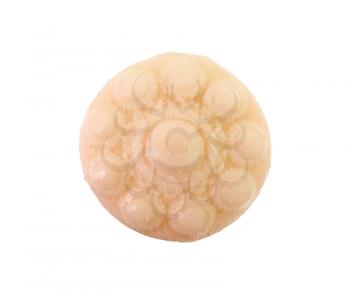 Small soap isolated on a white background - orange