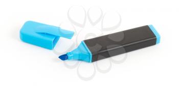 Blue highlighter isolated over a white background