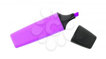 Purple highlighter isolated over a white background