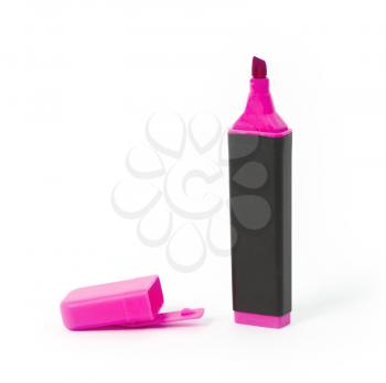 Pink highlighter isolated over a white background
