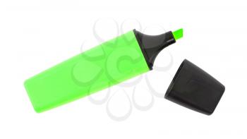 Green highlighter isolated over a white background