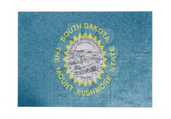 Large jigsaw puzzle of 1000 pieces - flag - South Dakota
