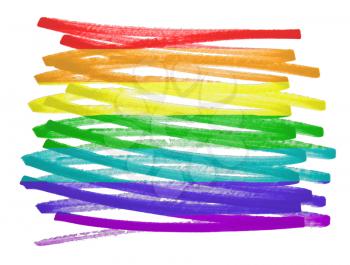 Flag illustration made with pen - Rainbow flag