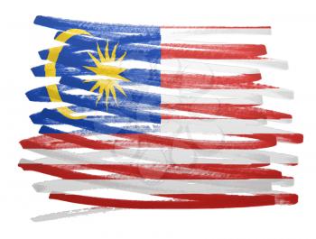 Flag illustration made with pen - Malaysia