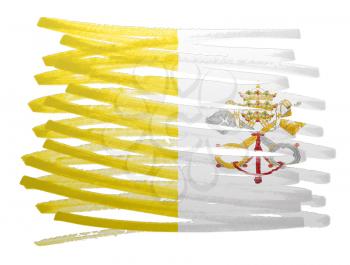 Flag illustration made with pen - Vatican City