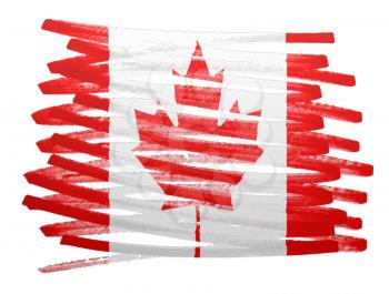 Flag illustration made with pen - Canada
