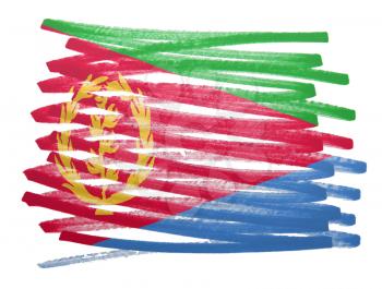 Flag illustration made with pen - Eritrea