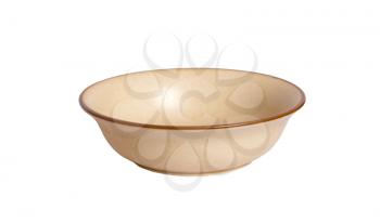 Vintage empty bowl on a white background