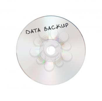 CD or DVD isolated on a  white background, data backup