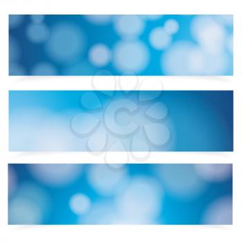 Royalty Free Clipart Image of Blue Banners