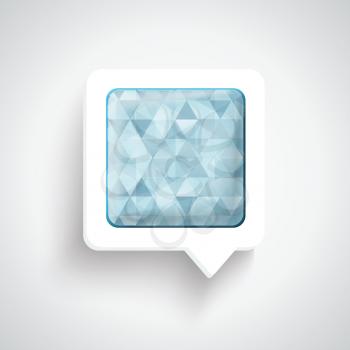 Abstract 3D Design - Speech bubble blue 