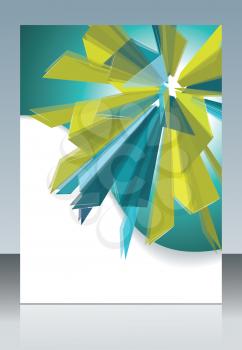 Blue and green technological banner. Vector illustration 
