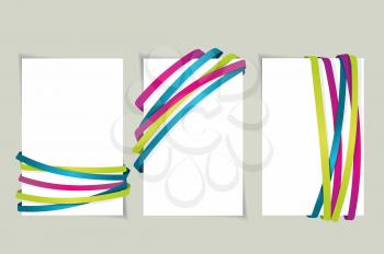 Ribbon and banner collection. Vector bookmarks. 