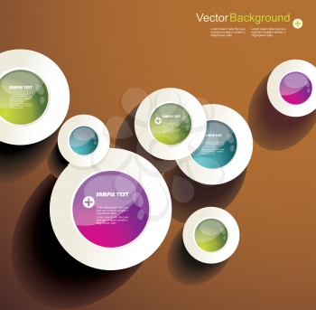 Abstract 3d circles background design 
