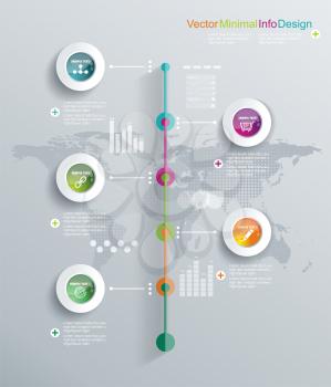 Minimal infographics design. Can be used for workflow layout, diagram, web design. 