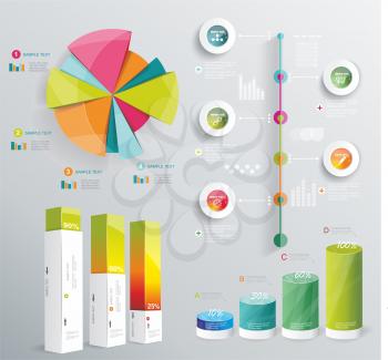 Modern infographics set. Diagram and Time Line design. Vector 