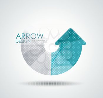 Vector circle arrow for infographic, diagram, graph, presentation and chart.
