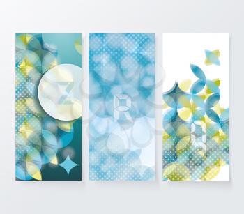 Banners with pattern of geometric shapes. Geometric background.