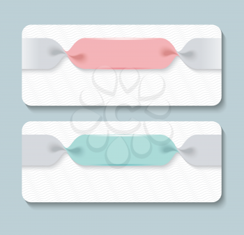 Gift voucher template with clean and modern ribbons.