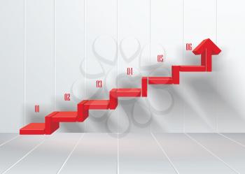 Business stair conceptual design. Can be used for step options, diagram, web design, infographic template.