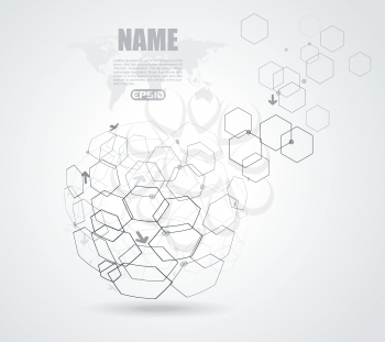 Networks -abstract globe symbol,  internet and social network concept.